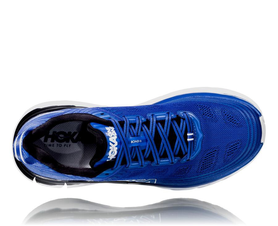 Hoka One One Løbesko Herre - Bondi 6 - Blå/Hvide - 862319QBZ